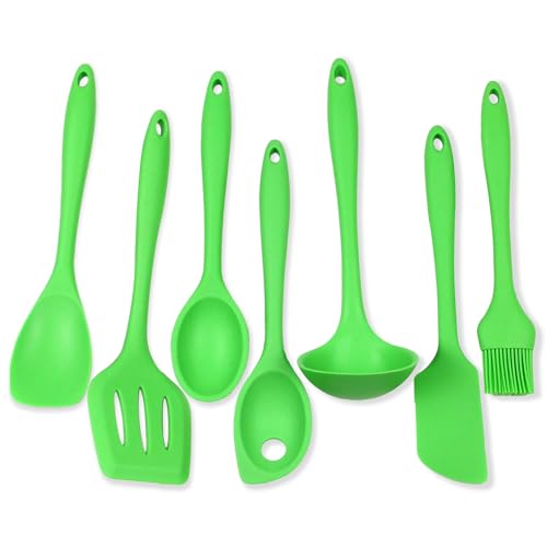 Chef Craft Premium Silicone Kitchen Tool and Utensil Set, 7 Piece, Green - color: Green, size: 7 Piece Set