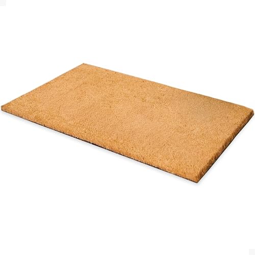 Blank Door Mat - Welcome Mat for Front Door with Non-Slip Backing - Durable Coir Doormat - Perfect for Outside Entrance and Entryway Matt - Outdoor/Indoor - Natural - 17" x 30" - color: Natural