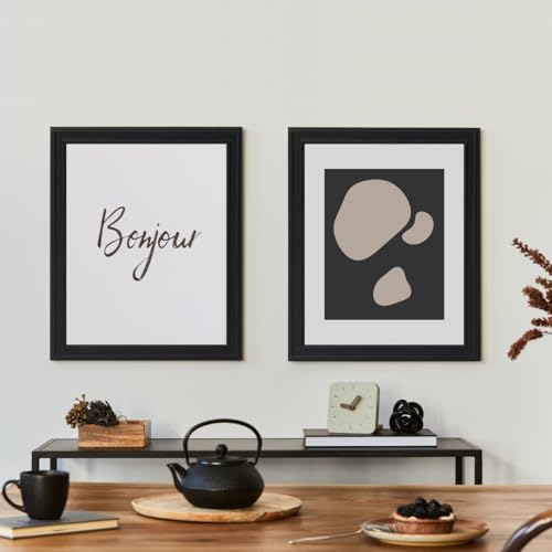 5x7 Picture Frame set of 3， Modern Style Wooed Frame Black,Table Top or Wall Mount best gift - color: Black-3PCS, size: 5x7in