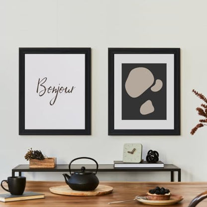 8x10 Picture Frame set of 3, Modern Style Woode Frame black 8 by 10 Wall Gallery Poster Photo Frame,Table Top or Wall Mount best gift - color: Black-3PCS, size: 8x10in