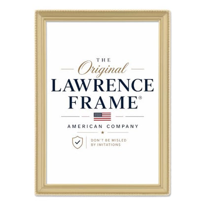 Lawrence Frames Antique Brass 5x7 Picture Frame - Bead Border Design (11457) - color: Satin Gold, size: 5X7