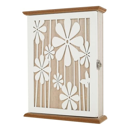 US Wooden Key Box Wall Mount Wooden Key Holder Decorative Wall Key Hanger with 6 Key Hooks Rustic Key Cabinet Key Organizer Entryway Key Holder for Wall Entryway Hallway(Style 1) - size: Style 1