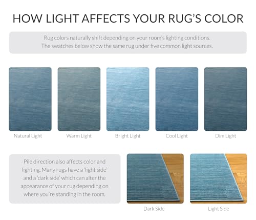 SAFAVIEH Vision Collection Accent Rug - 2'2" x 4', Aqua, Modern Ombre Design, Non-Shedding & Easy to Clean, Ideal for Entryway, Foyer, Bedroom (VSN606B) - color: Aqua, size: 2'2" x 4' (Rectangular)
