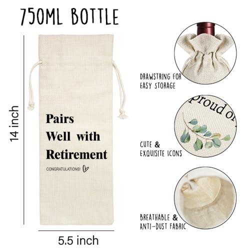 Funny 2026 Retirement Gifts for Women Men | Retirement Wine Glass Retired Free and Fabulous, Funny Birthday Gifts for Retired Friends Teacher Boss Nurses Friends