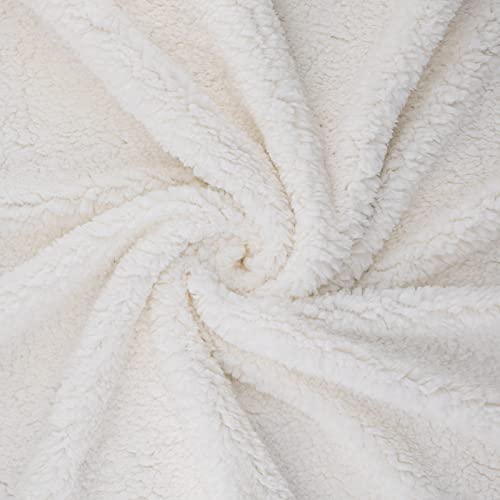 BEAUTEX Christmas Sherpa Fleece Throw Blanket Soft Warm Buffalo Plaid | Plush Blanket & Throw, Winter Cozy Fuzzy for Couch, Sofa, Bed (Beige, 50" x 60") - color: Beige, size: Throw-50"x60"