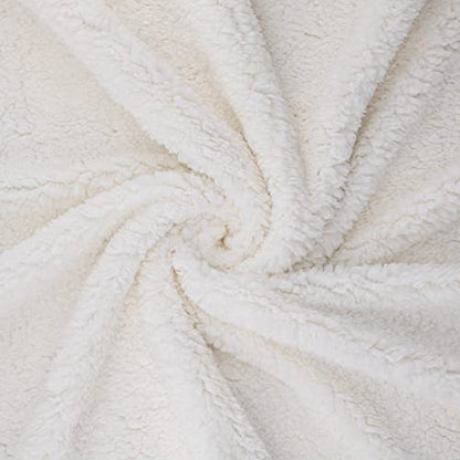 BEAUTEX Christmas Sherpa Fleece Throw Blanket Soft Warm Buffalo Plaid | Plush Blanket & Throw, Winter Cozy Fuzzy for Couch, Sofa, Bed (Beige, 50" x 60") - color: Beige, size: Throw-50"x60"