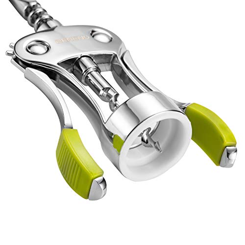Beneno Wine Opener, Premium Wing Corkscrew Wine Bottle Opener, Green | Durable Solid Zinc Alloy Body, Precise Sharp-Edged Screw, Ergonomic Non-Slip Grip Wing Handle, Multifunctional Bottle Openers - color: Green