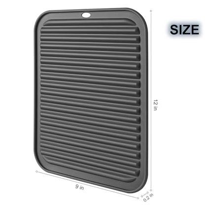 HOTEC 446℉ Heat Resistant BPA Free Silicone Trivets for Hot pots and Pans, for Kitchen Counter Dish Drying Mat, Set of 2 Dark Grey - color: Dark Grey