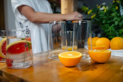 Krosno Water Glasses Set of 4, 20.3 oz, Infinity Collection | Highball Drinking Glasses, Lead-Free Crystal Glassware, Tapered Juice Glasses, Water Coctails Glass Set, Dishwasher Safe - size: Water 20 fl-oz (Set of 4)