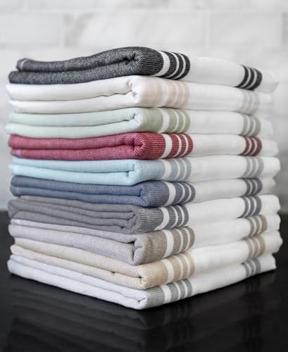 All-Clad Dual-Purpose Kitchen Towels: Highly Absorbent, Super Soft Long Lasting - 100% Cotton, 17"x30" Dish Towels for Cleaning & Drying Dishes, Pans, Glassware, or Countertops, (3-Pack), Indigo - color: Indigo