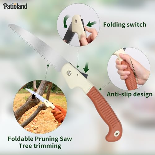 Brown Garden Tools Set 10-Piece, Gardening Gifts for Women Men | Aluminum, Heavy Duty Gardening Hand Tools With Non-Slip Ergonomic Handles, Gloves, Organizer Tote Bag, Garden Starter Kit - color: brown-10pcs