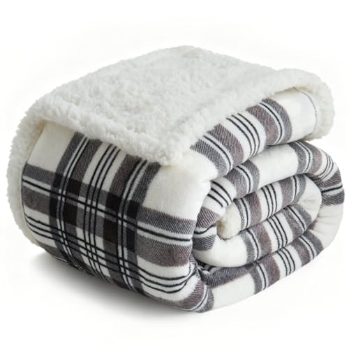Gracelife Sherpa Fleece Throw Blanket for Couch, Fluffy Plush Warm Fuzzy Blanket for Women and Men, Cozy Thick Soft Twin Blanket for Bed(Gray-2, 60"*80") - color: Gray-2, size: 60" x 80"