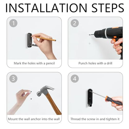 4PCS Folding Coat Hooks, Flip Down Hook, Foldable Gold Hook Wall, Heavy Duty Invisible Folding Hooks for Hanging Coats, Bags, Hats, Cooking Utensil, Bathrobes, Keys (Black) - color: Black, size: 4 Hooks