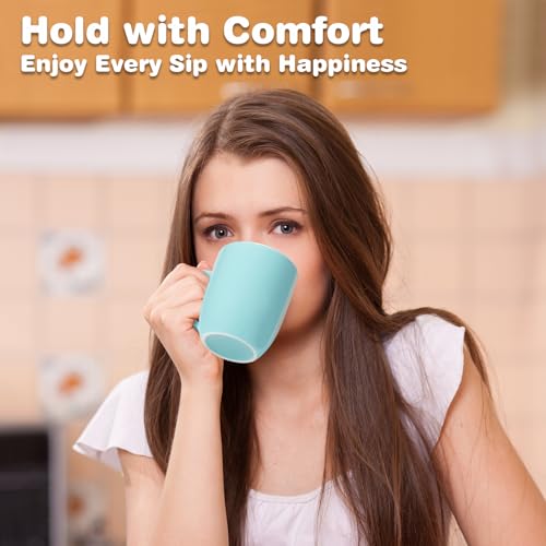 Urbanstrive 16 oz Large Coffee Mug with Handle Tea Cup Novelty Coffee Cup for Men Women Office Work, Blue - color: Blue