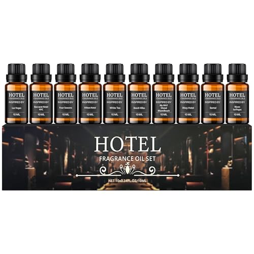 Hotel Collection Diffuser Essential Oil Gift Set,Hotel Scents for Home,Stress Relief Air Freshening,My Way,The Beach Villas and Other Luxury Hotel Scents