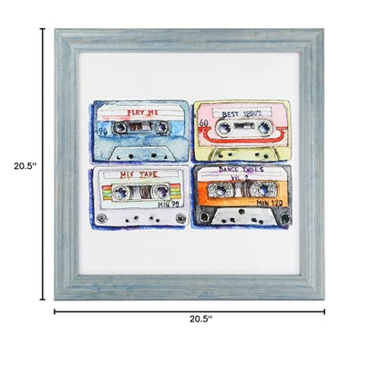 ArtToFrames 18x18 inch Deep Periwinkle Barnwood Frame Wood Picture Frame, 2WOM0066-56673-YBLU-18x18