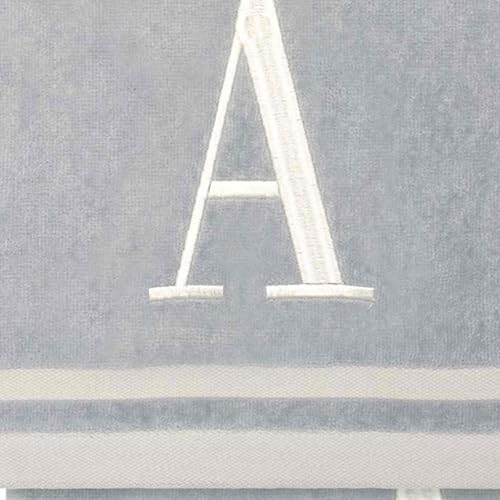 Avanti Linens - Towel Set, Soft & Absorbent Cotton, Embroidered Bathroom Decor, Set of 5 (Monogram Collection, Initial A) - style: A