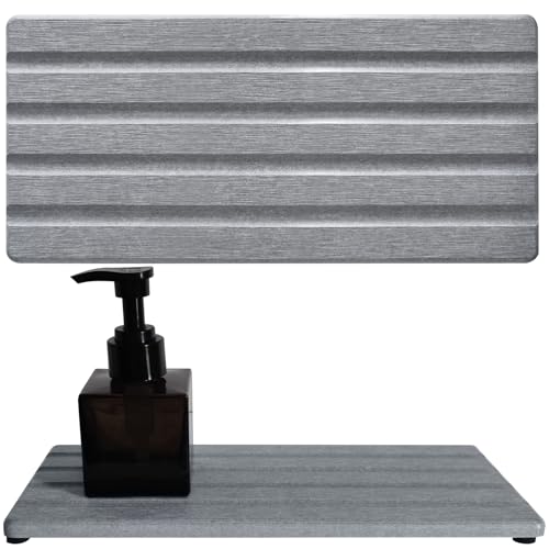 Diatomite Soap Dish Holder Water Absorbing Stone Tray Bathroom Countertop | 2PCS, 8.7" x 4", Fast Drying, Kitchen Sink Organizer, Vanity Tray, Diatomaceous Earth Coaster, Sponge Holder, Sink Caddy - color: Gray, size: 8.7" x 4" (22 x 10cm)