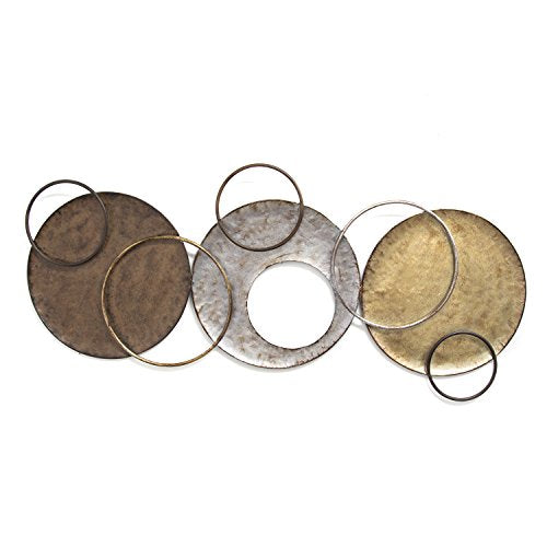 Stratton Home Decor Knoxville Wall Decor - Traditional Geometric Decorative Centerpiece - Metal Sculpture, Classic Art Piece for Living Room, Hallway, Dining Area, Office, Entryway - Housewarming Gift