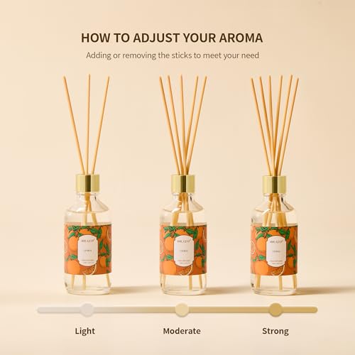 Reed Diffuser Oil Set with Reed Sticks,Rose Aromatherapy Oil Scent Diffuser for Home Office Bathroom Decoration Perfume and Gifts 3.38oz/100ml