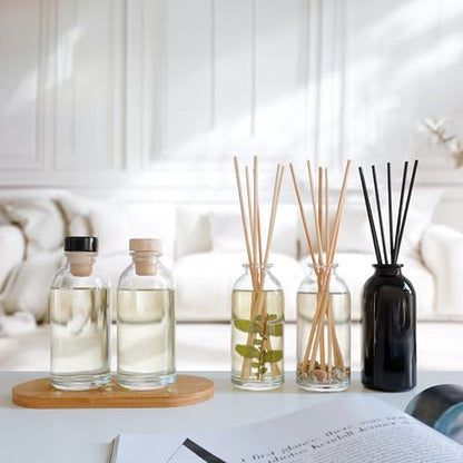 Reed Diffuser Set, Grapefruit - Bathroom Shelf Décor | Bergamot Essential Oils & Tart Greens, Made in the USA - color: Grapefruit