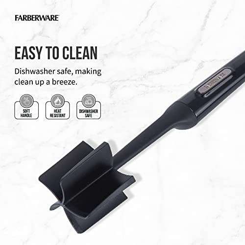 Farberware Meat Masher and Chopper Tool with 5 Beveled Blades - Ground Beef Chopper, Potato Masher, Batter Stirrer - Heat Resistant to 450 F, Dishwasher Safe - color: Black