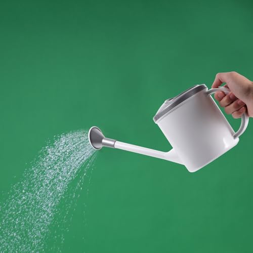 Indoor Long Spout Watering Can for Plants Ergonomic Handle Gardening Kettle Tool Large Opening Sprayer Pot for Office Home Garden Glacier Gray