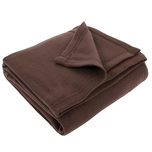 50x60 Throw Blankets, Ultra Soft Hypoallergenic Fleece Fall Throw Blanket for Livingroom, Couch, Chair, Bed, Brown - color: Chestnut Brown