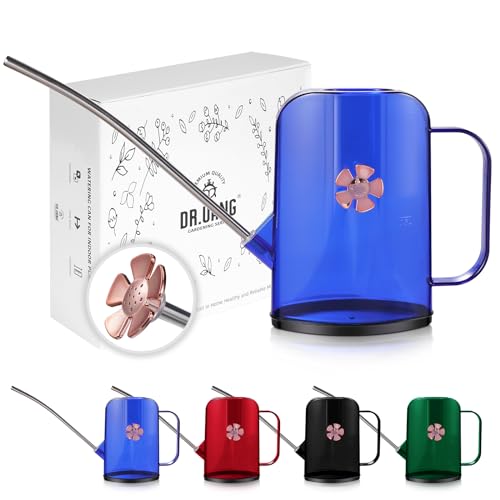 Watering Can Indoor for House Plants Small Watering cans with Long Spout Flower Model Sprinkler Head 1.2L (Blue, 1.2L) | Removable Nozzle Dual Use 1.2L Fits 6 Houseplants Ergonomic Easy Balance Handle Modern Aesthetic Nordic Decor - color: Blue