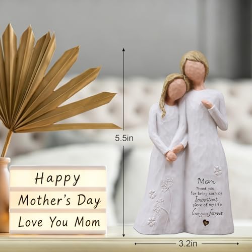 Mom Birthday Gifts from Daughter, Gifts for Mom Resin Figurine | Birthday Gifts for Mom,Gifts for Mom Mothers Day Christmas, Mother of the Bride Gift, Hand-Painted Resin Statue - style: Mom gifts