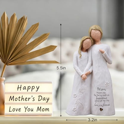 Mom Birthday Gifts from Daughter, Gifts for Mom Resin Figurine | Birthday Gifts for Mom,Gifts for Mom Mothers Day Christmas, Mother of the Bride Gift, Hand-Painted Resin Statue - style: Mom gifts