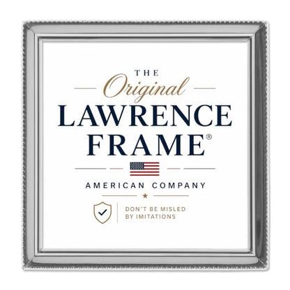 Lawrence Frames 11655 Polished Silver Plate 5x5 Picture Frame - Bead Border Design - color: Silver, size: 5x5