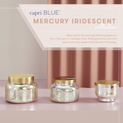 Capri Blue Reed Diffuser - Reed Diffuser Set Includes Scented Oil, Sticks, and Mercury Iridescent Glass Bottle - Home Decor Room Fresheners - Volcano (5.7 fl oz)