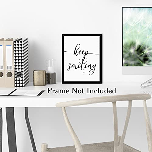HPNIUB Unframed Inspirational Quote Art Painting,Work Hard,Be Kind,Stay Humble,Keep Smiling Art Print Set of 4 (8”X10” Motivational Phrases Wall Art for Office or Living Room Home Wall Decor - size: Motivational Quote[4 pcs, 8" x 10"]