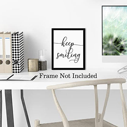 HPNIUB Unframed Inspirational Quote Art Painting,Work Hard,Be Kind,Stay Humble,Keep Smiling Art Print Set of 4 (8”X10” Motivational Phrases Wall Art for Office or Living Room Home Wall Decor - size: Motivational Quote[4 pcs, 8" x 10"]