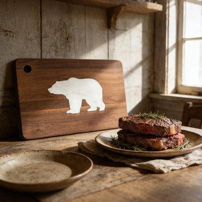 Acacia Wood Cutting Boards with Marble Large Charcuterie Cheese Boards Serving Boards for Steak Fruits 16.5x11 inches Easy to Store & Clean, Housewarming Gifts