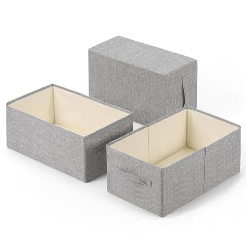 linen closet organizers and storage, Large Storage Baskets, washable, clothes organizer with handle, sweater organizer for closet (dark grey, 15¾"x11¾ x9¾) - color: dark grey, size: 15¾"x11¾" x9¾"