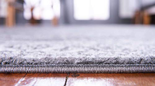 Unique Loom Bromley Collection Area Rug - Midnight (7' 10" Round, Dark Gray/ Gray) - color: Dark Gray/Ivory, size: 7'10" (Round)