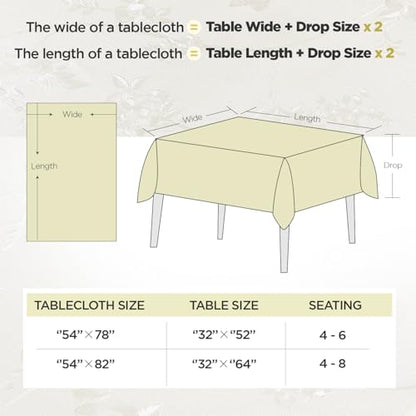 Rectangle Vinyl Tablecloth Heavy Duty Waterproof Oil Proof Wipeable Table Cloth Durable Wrinkle Free PVC Table Cover for Dining Party Indoor Outdoor (Gold Butterfly Blossom,54" X 78") - color: Gold Butterfly Blossom