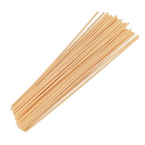 50PCS Natural Fiber Reed Diffuser Sticks 12 Inch Long 4mm Diameter Strong Absorption Refill Replacement Reeds for Diffuser Stick Essential Oil Scented Aroma Fragrance Rod for Home Office Spa - color: Natural, size: 4mm×30cm-50 PCS