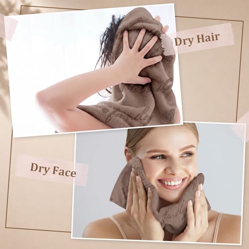 Hahafelt 3 Pack Farmhouse Decorative Hand Towels for Bathroom 100% Cotton Brown Absorbent Soft Embroidered Towels for Boho Kitchen Bathroom Decor Gifts, 29.5 x 13.7 Inch (Home, Love, Family) - style: Home Love Family