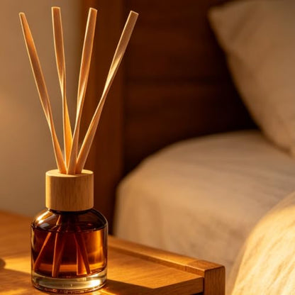 10 Inch Diffuser Sticks - Rattan Fiber Sticks for Essential Oil Aroma Diffuser, Long-Lasting Aroma Diffuser Replacement Sticks 25Pcs