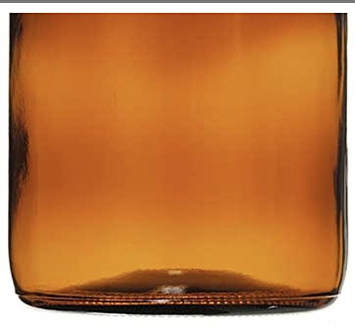 Sally's Organics 32oz Amber Glass Bottles - 2 Pack with USA-Made Tight Seal Lids - Quart-Sized Brown Glass Growlers for Beer, Kombucha, and Juice Storage
