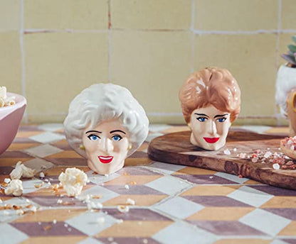 The Golden Girls Rose and Blanche Ceramic Salt and Pepper Shakers, Set of 2 | Spice Dispenser Storage Canisters