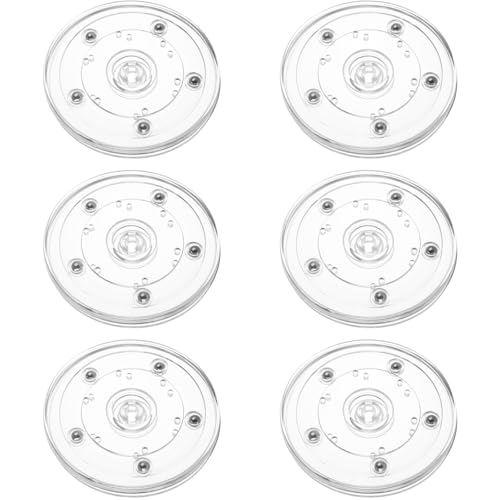 6 Pack 4 inch Small Lazy Susan, Lazy Susan Turntable Organizer Acrylic Cookie Turntable for Kitchen Spice Rack Table Cake Kitchen Pantry Decorating - size: 4 Inch