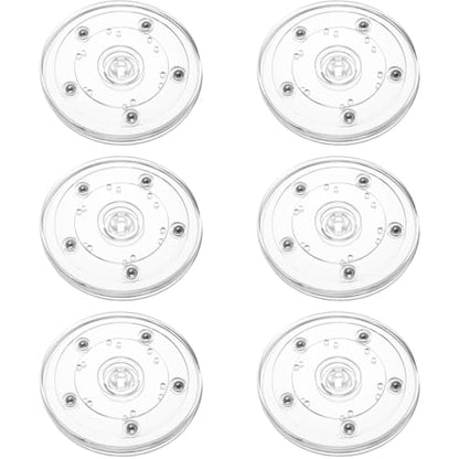6 Pack 4 inch Small Lazy Susan, Lazy Susan Turntable Organizer Acrylic Cookie Turntable for Kitchen Spice Rack Table Cake Kitchen Pantry Decorating - size: 4 Inch