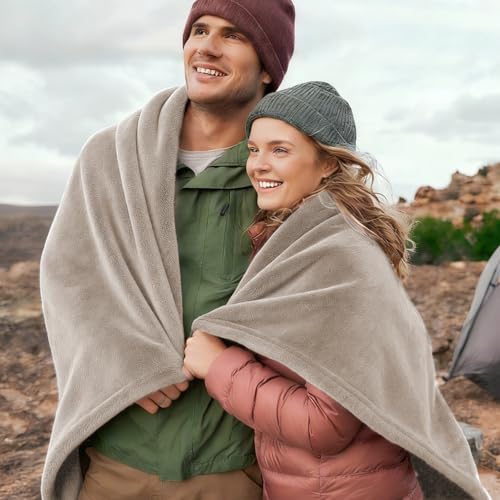 3-Pack Fleece Throw Blankets 50x60, 300GSM Soft Flannel Plush Blanket, Lightweight Warm Couch Sofa Bed Blankets, No Shedding All Season (Camel) - color: Camel
