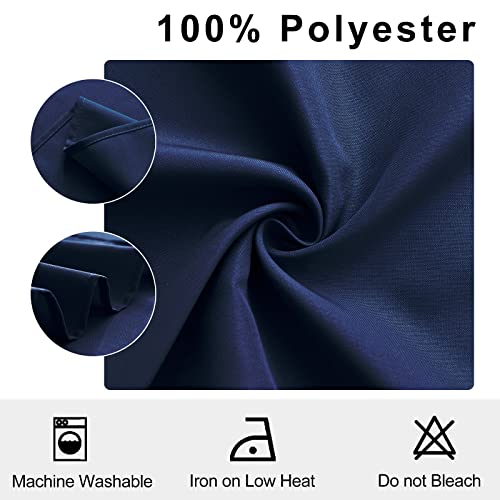 Cloth Napkins Set of 6, 18 x 18 Inch, Washable Navy Blue Dinner Napkins with Hemmed Edges for Restaurant, Wedding and Holiday - color: Navy, size: 18" x 18" (Set of 6)