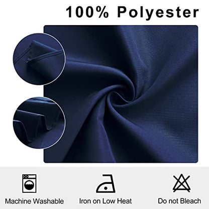 Cloth Napkins Set of 6, 18 x 18 Inch, Washable Navy Blue Dinner Napkins with Hemmed Edges for Restaurant, Wedding and Holiday - color: Navy, size: 18" x 18" (Set of 6)