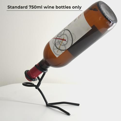 Fun 750ml Wine Bottle Stand, Metal Drinking Stickman Figure, Unique Wine Bottle Holder, Elegant Bottle Display
